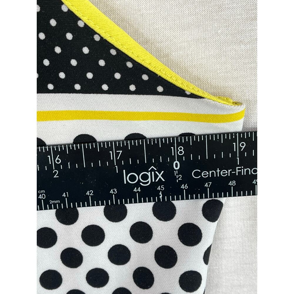 Tiana B sleeveless polka dot midi dress black/yellow/white, size 12, EUC - Picture 5 of 8